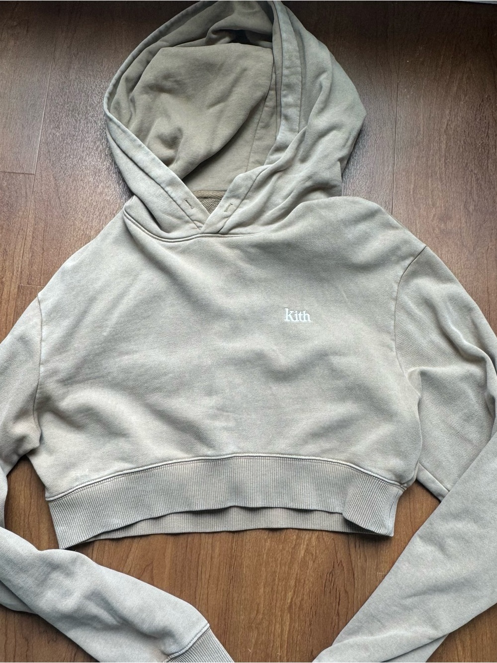 Kith Hoodie in Beige/Tan with Black Label
